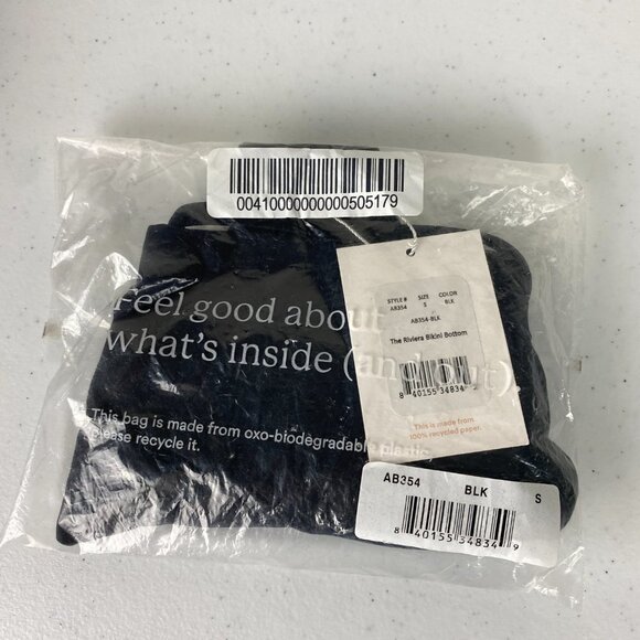 Andie Swim The Riviera Bikini Bottom Black Womens Small - Picture 3 of 4